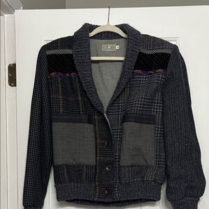 Vintage Women's Canvasback Multi-Color Patchwork Bomber jacket